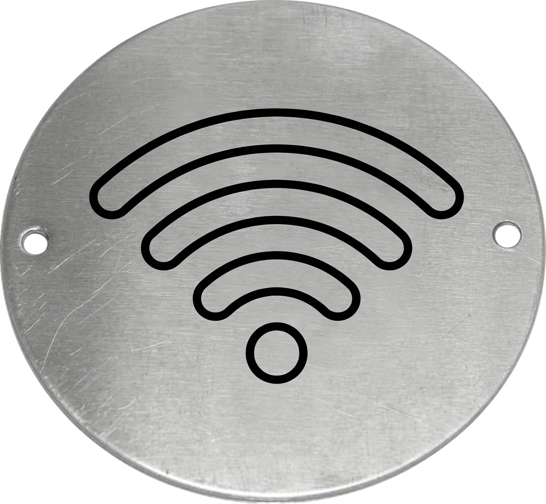 Alu.symbol Plate Wifi Round